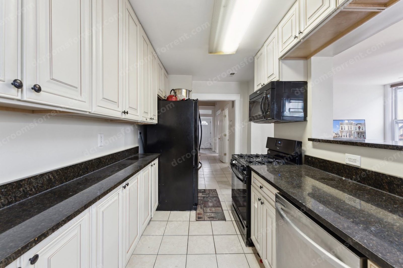 Marlboro house shared kitchen: full-size refrigerator and counter space